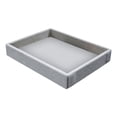 thumbnail image 2 of Jewelry Display Tray, Storage Showcase Ears Organizer Tray, Flannel Lining Bracelets Stackable Bracelet Ears Studs Jewelry Box Gray Empty Plate, 2 of 6