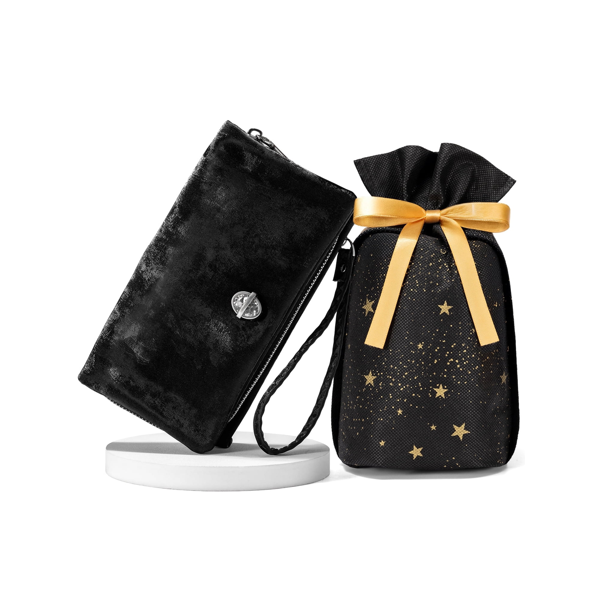Punplita Wallet Women PU Leather Wristlet Wallets for Women