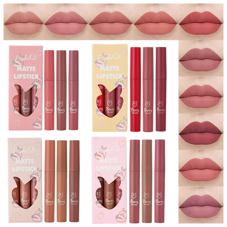 Clear Glitter Lipstick Velvet Lip Gloss Color Lasting Water Mist