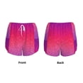 thumbnail image 3 of KLL Light Purple Glitter Pattern Shorts Women,Athletic Shorts High Waisted Running Shorts Pocket Sporty Short Gym Elastic Workout Shorts-Medium, 3 of 7