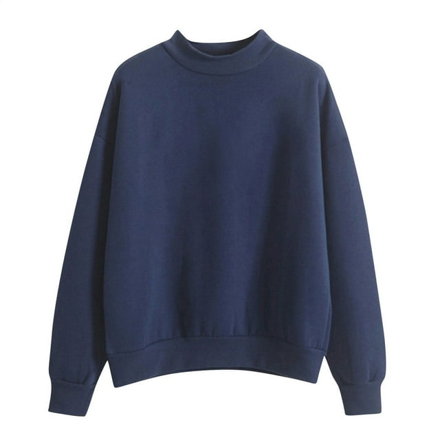 2025 Women O-Neck Solid Fleece Fall Jacket Women Color Turtleneck Long Sleeve Zip Up Jacket Plus Velvet Sweatshirt