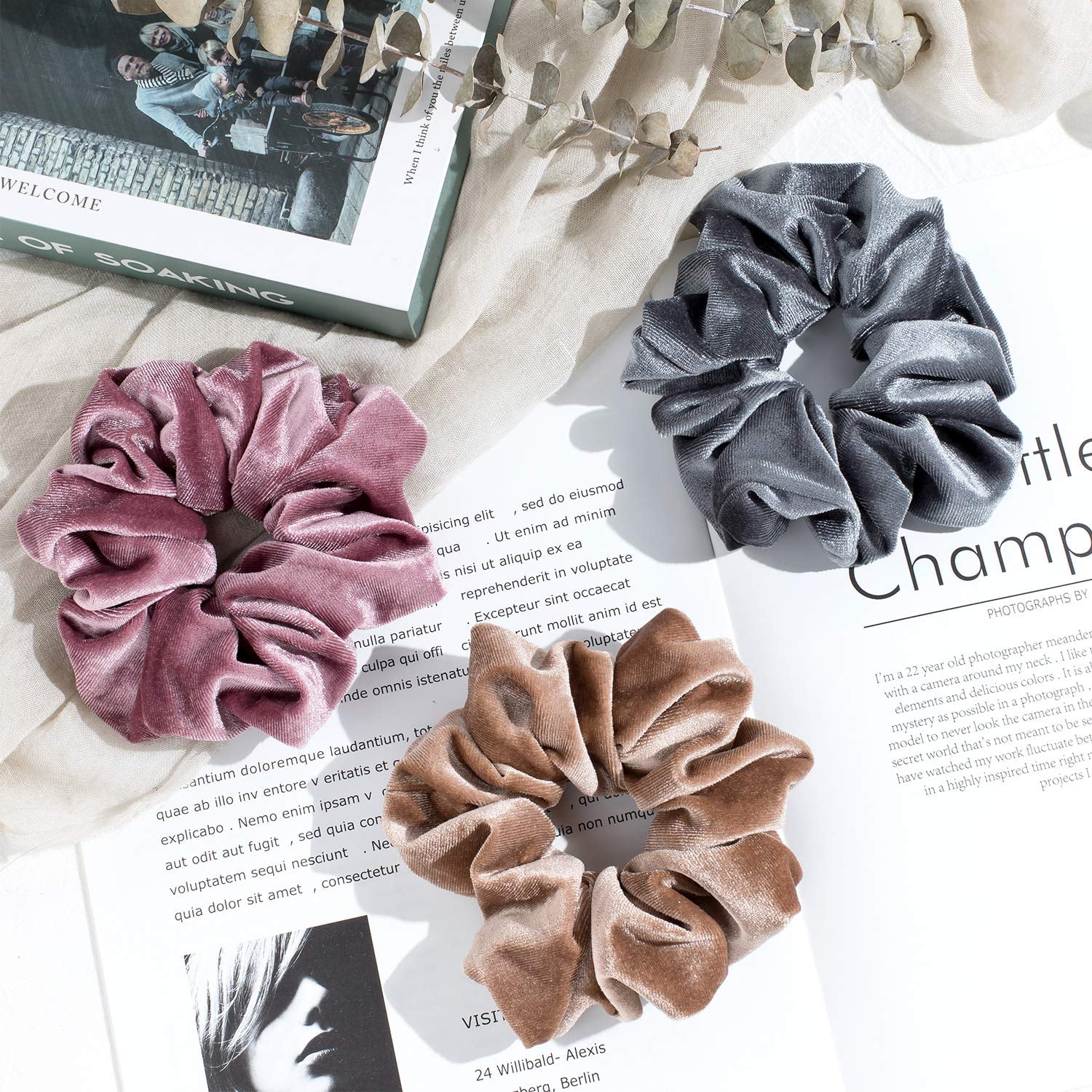 4-pack Pure Color Flower Ball Hair Ties Hair Accessories for Girls