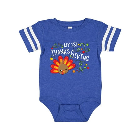 

Inktastic My First Thanksgiving- cute turkey Gift Baby Boy or Baby Girl Bodysuit