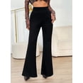 thumbnail image 5 of Women's Petite High Waist Slant Pocket Flare Leg Pants, 5 of 8