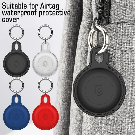 BQLQBQLQ Sil Keychain For Apple Airtags Case Protective Waterproof Holder 360