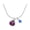 Blue, variant on Mini Hot Purple Ladybug - Imitation Pearl Bicone Crystal Necklace
