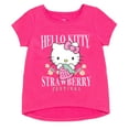 thumbnail image 3 of Hello Kitty T-Shirt and French Terry Dolphin Shorts Outfit Set Toddler to Big Kid, 3 of 5