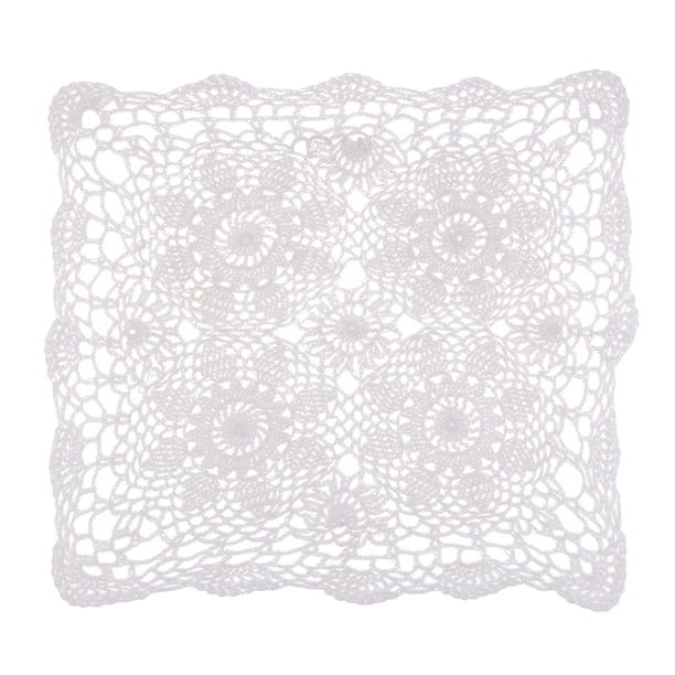 Flor Cuadrada de Encaje Tapete de Mantel Individual 40x40cm Sunnimix Tabla de encaje