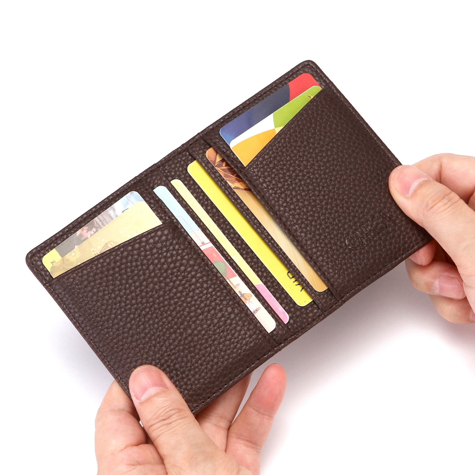 Credit Holder with ID Window - RFID Blocking PU Leather Wallet Card Case Sleeve - Walmart.com