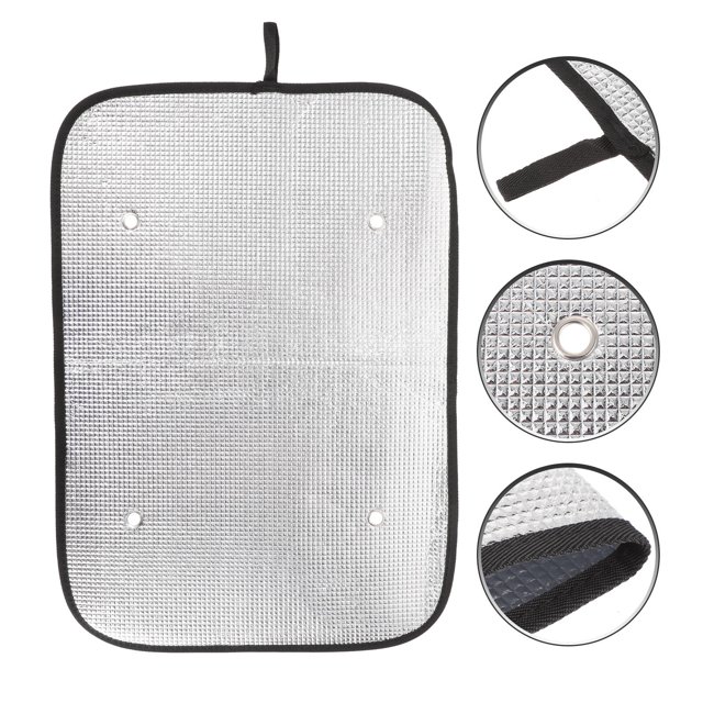 WASHWEPE 2Pcs Rv Window Shade Plated Silver Foil Sunshield for Camper Door Protection and Heat Control