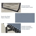 thumbnail image 4 of Set of 2 Folding Lounge Chairs with 4-Position Adjustable Backrest, Breathable Mesh & Steel Frame, Portable Reclining Chaise Lounges for Camping, Beach, Poolside, Grey, 4 of 7