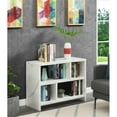 thumbnail image 2 of Northfield Console Three-Tier Bookcase in White Faux Marble Wood Finish, 2 of 5
