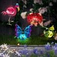 thumbnail image 6 of Lemohome Butterfly Flamingo Beetle Hummingbird Solar Outdoor Hanging Lantern Creative, 6 of 7
