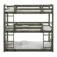 thumbnail image 4 of Pemberly Row Traditional Wood Triple Twin Bunk in Gray Wire Brushed, 4 of 10