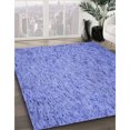 thumbnail image 3 of Ahgly Company Machine Washable Indoor Round Transitional Denim Blue Area Rugs, 4' Round, 3 of 7