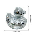 thumbnail image 2 of Szbaoan Mirror Glass Disco Duck Decoration for Home Themed Parties and Christmas Tree Ornament with Compact Sculpture Design and Inlaid Glass Material for Versatile Indoor Decorative Use, 2 of 5