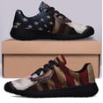 thumbnail image 3 of Saint Bernard American flag Shoes Sneakers Black Size 10, 3 of 7