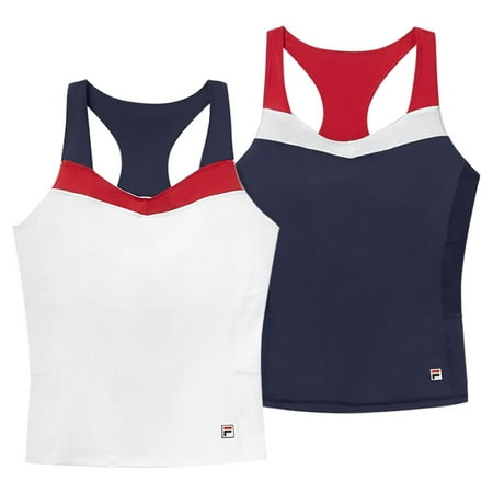 Fila Women`s Heritage Essentials Racerback Tennis Tank ( X-Small Navy/Wt )