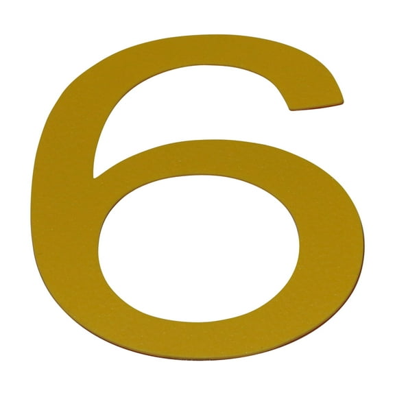 FindTape Marking Numbers: Number 6 / 3.7 in. high (Yellow)