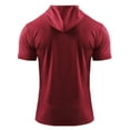 thumbnail image 3 of MAWCLOS Mens Summer Hooded T-Shirt Running Basketball Athletic Tops Workout Muscle Shirts, 3 of 3