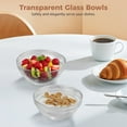 thumbnail image 2 of 6PCS Glass Bowls, 5" Small Meal Prep Bowls, Clear Ingredient Bowls, Round Sauce Dipping Containers, Stackable Pinch Bowls for Snacks, Ice Cream, Nuts, 2 of 5