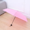 thumbnail image 2 of zhuxiali 1pc Mini Lightweight 5 Folding Umbrella Sunshade Windproof Umbrella Anti-UV Portable Travel Umbrella Rain and Sun Umbrella Portable Waterproof Umbrella (Pink), 2 of 6