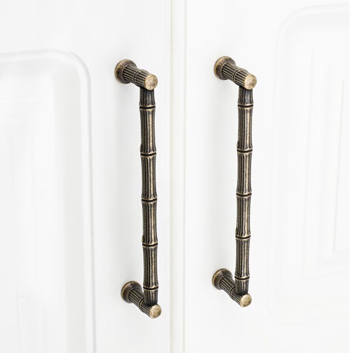 HDJNal Set of 6 pcs, Antique Bronze Cabinet Drawer Knobs,Vintage Retro Brass T Shape Bar Knob,zinc Alloy Solid Drawer pulls for Kitchen, Cupboard, Wardrobe, Dresser ZuJie02A
