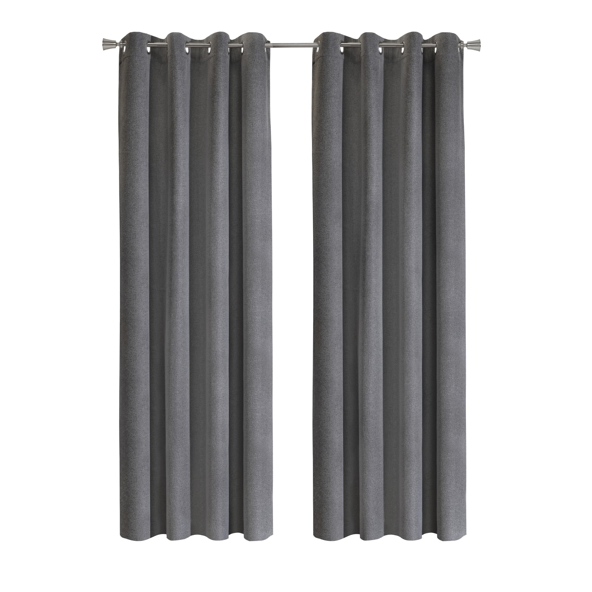 Loft Living Duet Blackout Grommet Indoor Curtain 52 x 63 in Black