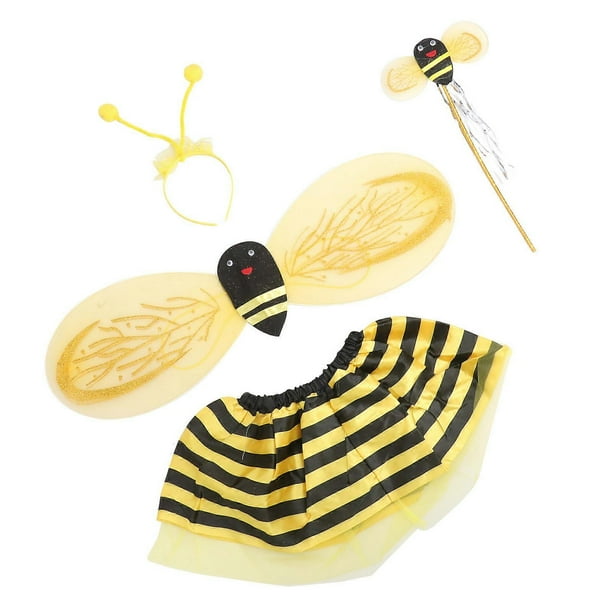 Kids Costume Set for Halloween Fun, Wing Skirt Wand Headband for Engaging Events