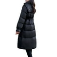thumbnail image 4 of Olyvenn Winter Coats for Women Plus Size Long Puffer Jackets Loose Drawstring Waisted Quilted Jacket Warm Windproof Windbreaker Black XXXL, 4 of 6