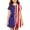Blue, Red, White, variant on Tisuna 250Th Anniversary USA Dresses For Girls Short Sleeve American Flag Patriotic Dress Stylish Fit Teen Kids 4Th Of July Dress Red Size 8-9 Years