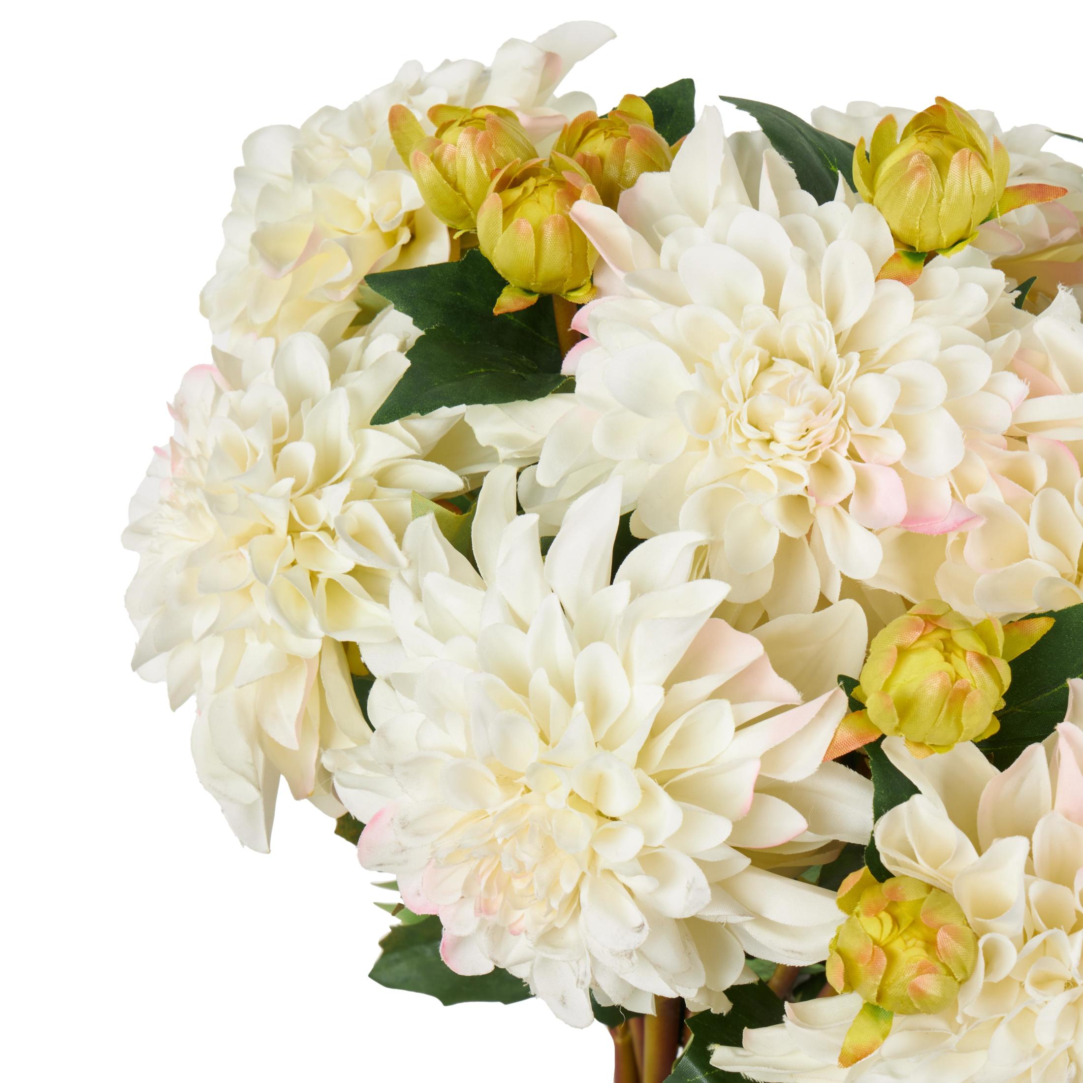 30" Plastic Floral Tall Dahlia Artificial Flower Stem, by DecMode (8 Count)