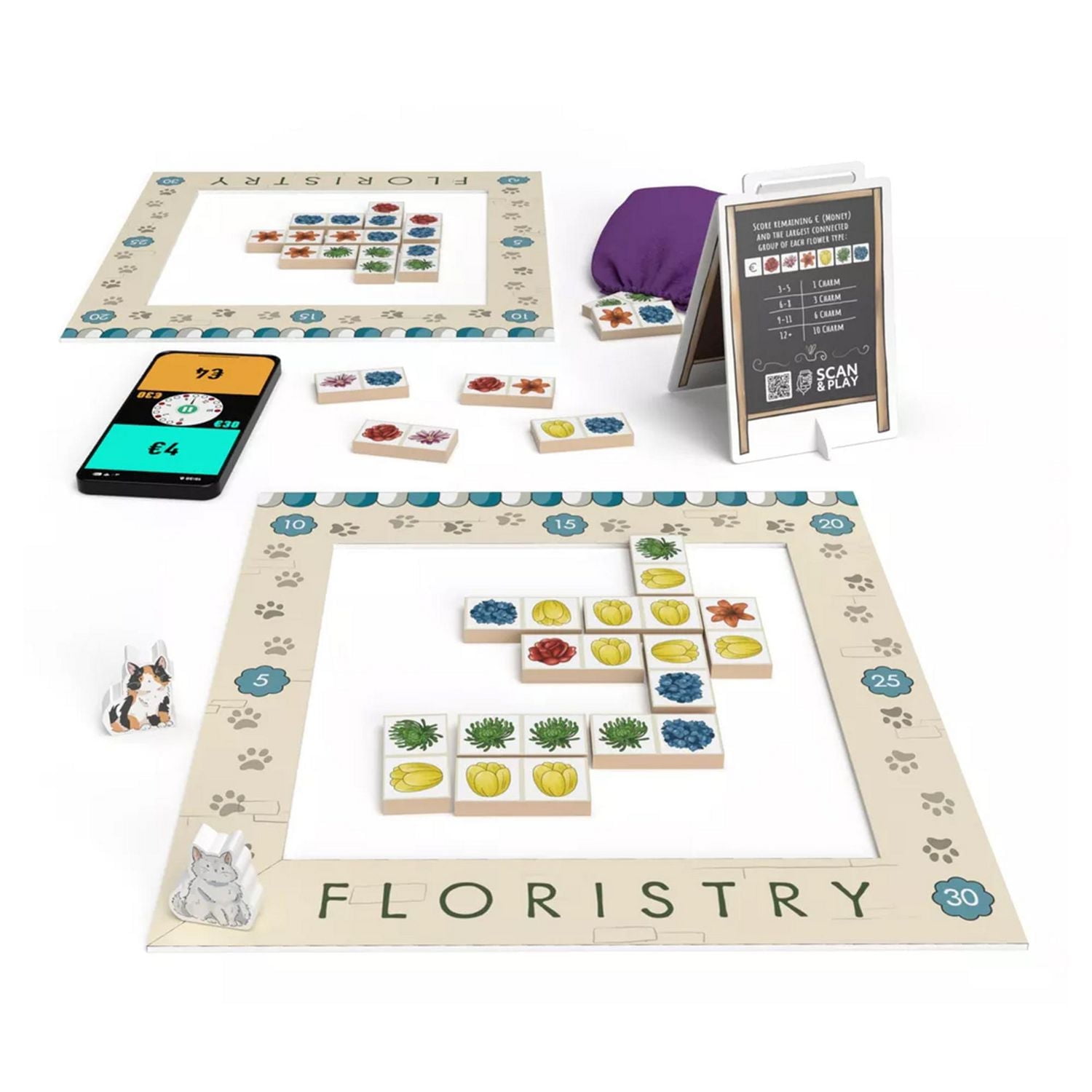 Asmodee - Up Games - Floristry - Ideal Board Game for Family - For 2 Players - Ages 8 and up - English