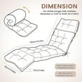 thumbnail image 6 of Topchances Outdoor Chaise Lounge Chair Cushion 70.87"L x 19.69"W Water Resistant Chaise Cushion with Ties for Outdoor Furniture, Pool Lounge Chair Cushions, Black Patterns, 6 of 10