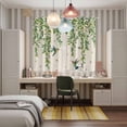 thumbnail image 4 of Spring Botanical Kitchen Curtains Window Panels, Watercolor Leaves Flowers Birds Beige Insulated Window Treatment Curtain, Grommet Curtains for Bedroom/Living Room/Bathroom, 2 Piece 52"Wx84"L, 4 of 8
