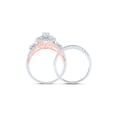 thumbnail image 4 of 14kt Two-tone Gold Round Diamond Bridal Wedding Ring Band Set 1-1/4 Cttw, 4 of 4