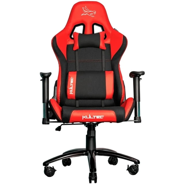 Silla Gamer KULTEC Serie X Ergonomica Reclinable Soporte Lumbar Vinipiel Rojo KLTX-113