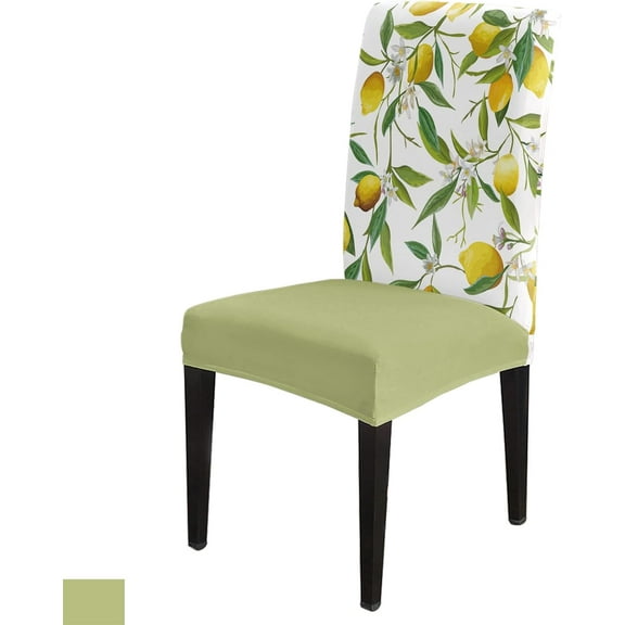 Dining Room Chair Covers Set of 6 Summer Lemons Stretch Parsons Chair Slipcovers Removable Seat Chair Cover Protector for Holiday Party/Hotel/Wedding