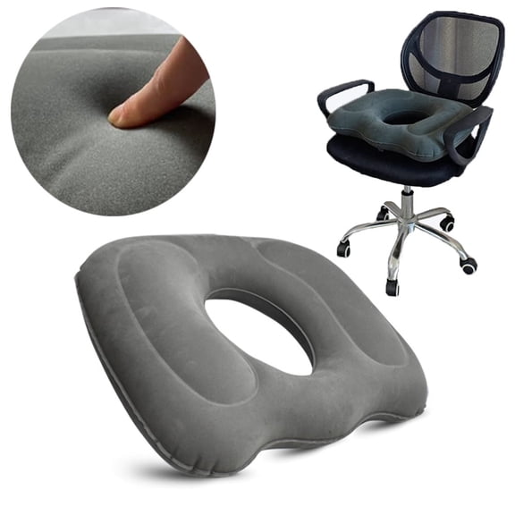 Donut Inflatable Seat Cushion for Tailbone and Bed Sores, Donut Pillow for Sitting- for Home, Car, Office