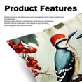 thumbnail image 2 of Woodpecker Velvet Throw Pillow Covers Set of 2 with Unique Patterns in Sizes 16x16, 18x18, and 20x20 Inches for Chair Pillow, 2 of 6