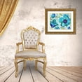 thumbnail image 3 of Medley, Elizabeth 14x12 Gold Ornate Wood Framed with Double Matting Museum Art Print Titled - Aqua Poppies II, 3 of 4