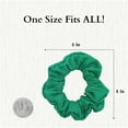 thumbnail image 4 of Motique Accessories Set of 2 Solid Scrunchie Hair Tie for Adult Female and Girls (Kelly Green), 4 of 5