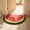 red, variant on Cute Fruit Bath Mat, Cartoon Floor Mat, Citrus Slice Lime Half Circle Shaped Bath Mat, Fruit Shaped Absorbent Tufted Floor Mat