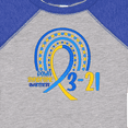 thumbnail image 4 of Inktastic 3-21 World Down Syndrome Day Blue and Yellow Rainbow Ribbon Boys or Girls Baby Bodysuit, 4 of 5