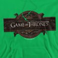 thumbnail image 2 of Game of Thrones Title Sequence Logo Unisex Adult Pull-Over Hoodie,Kelly Green, 2X-Large, 2 of 5