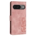 thumbnail image 3 of Leather For Google Pixel 10 / 10 Pro Case Tulip Embossed 5-card  Flip Wallet Leather Case with Card Holder Magnetic Closure ,Detachable Wrist Strap,Shockproof Phone Cases Cover,Pink, 3 of 9