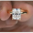 thumbnail image 6 of Cora Jewellery 2.5CT Hidden Halo Radiant Moissanite Solitaire Engagement Ring For Women, 14K Yellow Gold, 6 of 7