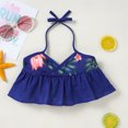 thumbnail image 6 of Fesfesfes Toddler Baby Kids Girls Bathing Suit Slip Leopard Print Swimsuits Beach Ruffle Patchwork Halter Neck Two-Piece Swimwear Bikini Sets, 6 of 9