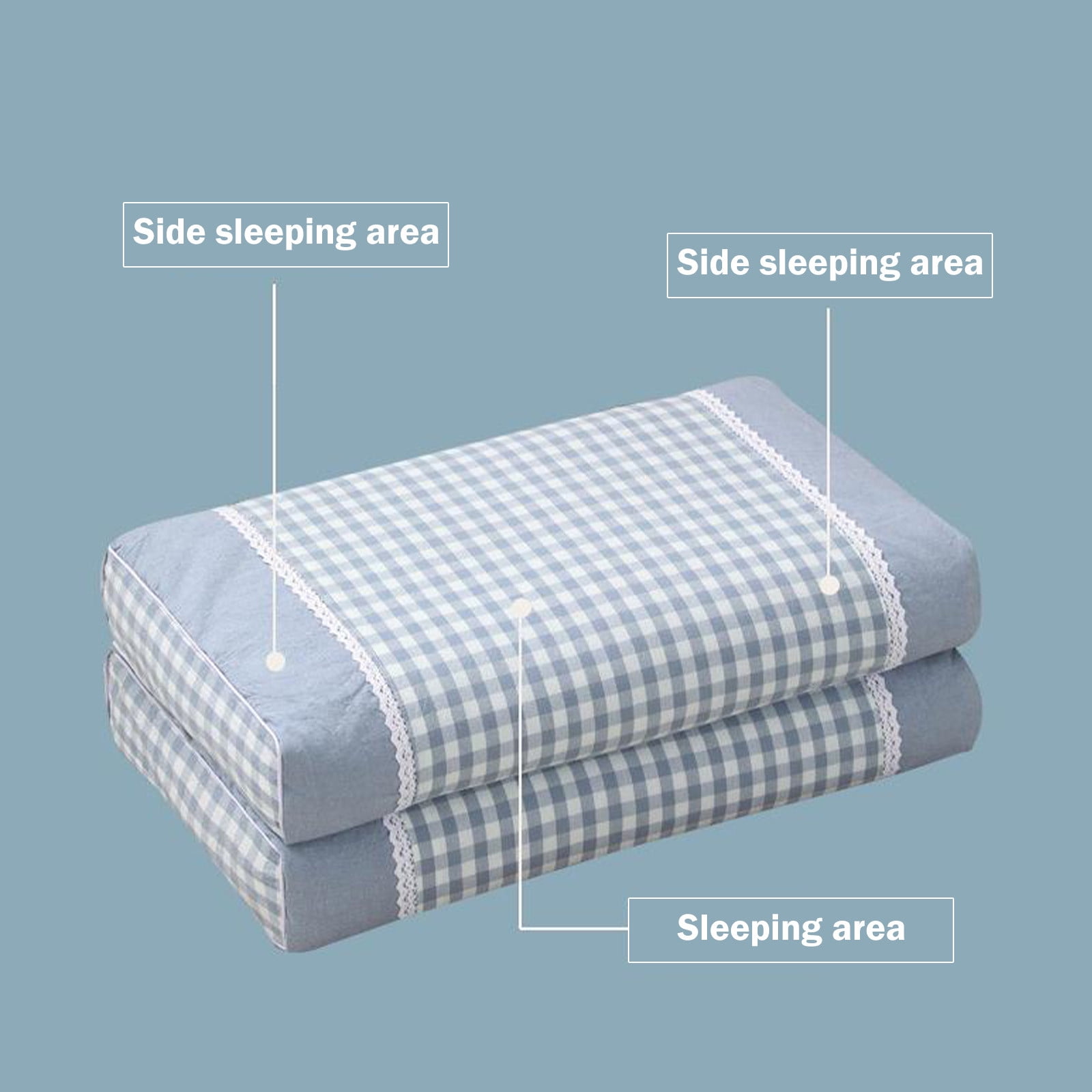 Nkmbld Cooling Pillow Hotel Quality Fluffy Bed Pillow Adult Cervical Pillow Whole Buckwheat Pillow, Standard/Queen, Blue