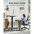 thumbnail image 2 of 55x28 Inch Adjustable Height Electric Standing Desk with 2 Storage Hooks, Sit Stand Up Computer Desk for Home Office (Black), 2 of 5
